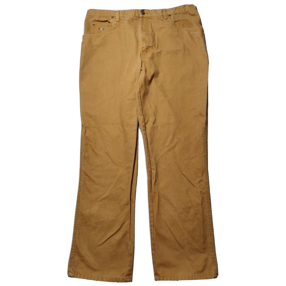 WALLS Men 42X34 Brown Duck Canvas Heavyweight Carpenter Pants